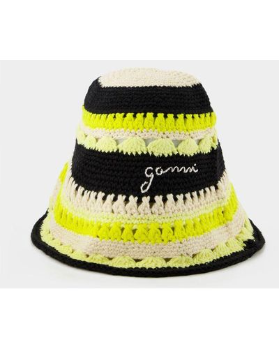 Ganni Crochet Hat - Yellow