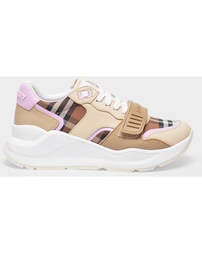 Burberry Ramsey Story Sneakers - Pink