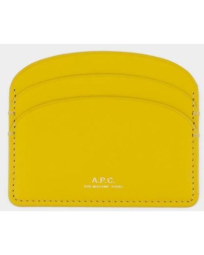 A.P.C. Demi-lune Cardholder - Yellow