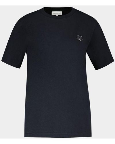 Maison Kitsuné Bold Fox Head Patch Comfort T-shirt - Blue