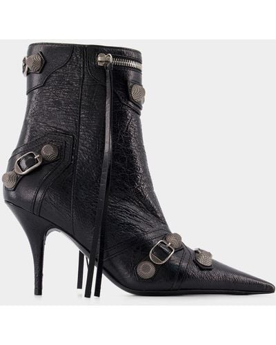 Balenciaga Cagole H90 Ankle Boots - Black