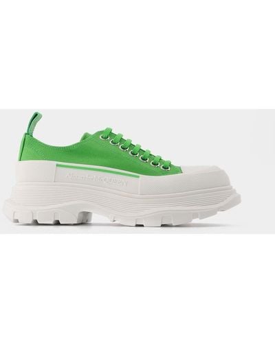 Alexander McQueen Tread Slick Lace Up Shoes - Green