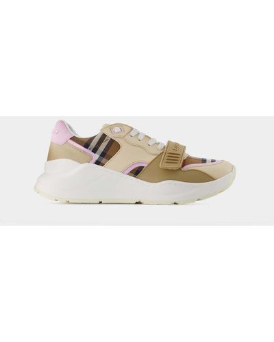 Burberry Lf Ramsey L Story 35 Sneakers - Natural
