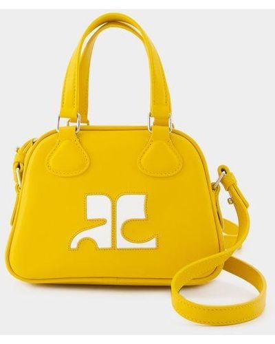 Courreges Mini Bowling Bag - Yellow