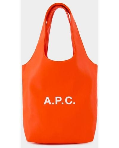 A.P.C. Ninon Small Shopper Bag - Orange