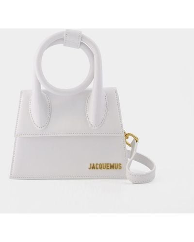 Jacquemus Le Chiquito Noeud Medium Leather Top-handle Bag - White