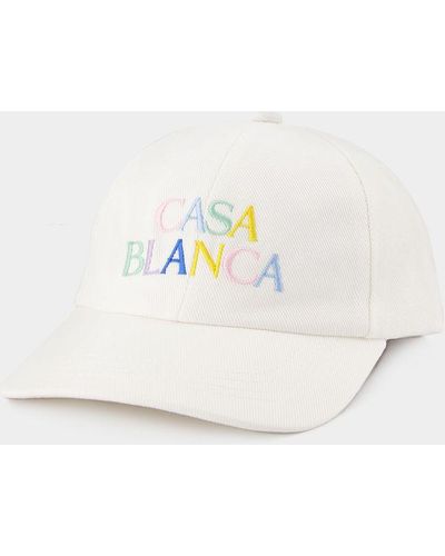Casablancabrand Stacked Logo Hat - White