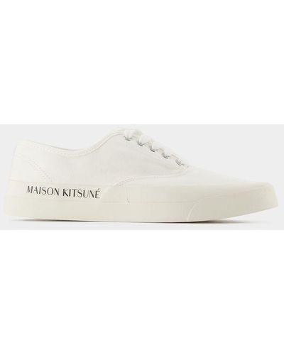 Maison Kitsuné Lace-up Sneakers - White