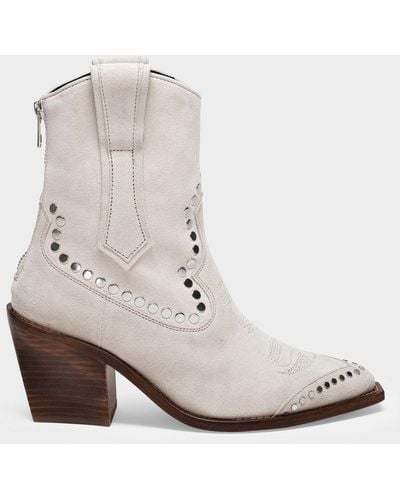 Zadig & Voltaire Cara Ankle Boots - White