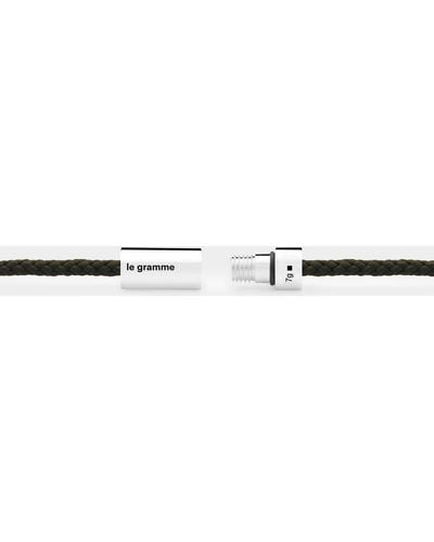Le Gramme 5g Cable Nato Bracelet - Green