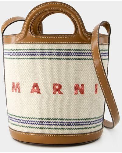 Marni Tropicalia Mini Bucket Bag - Natural