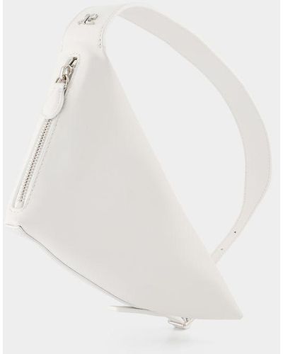 Courreges Leather Baby Shark Hobo Bag - White