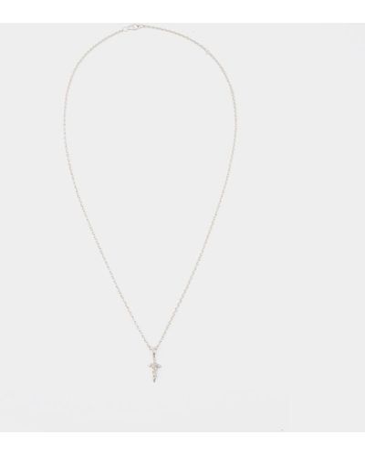 Alighieri Frosted Dagger Necklace - White
