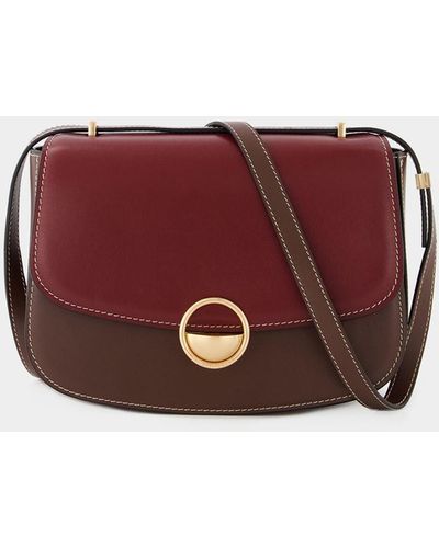 Vanessa Bruno Flap Bag - - Leather - Burgundy - Red