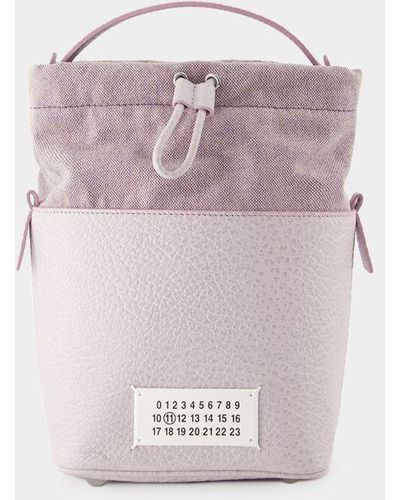 Maison Margiela 5ac Small Bucket Hobo Bag - Purple