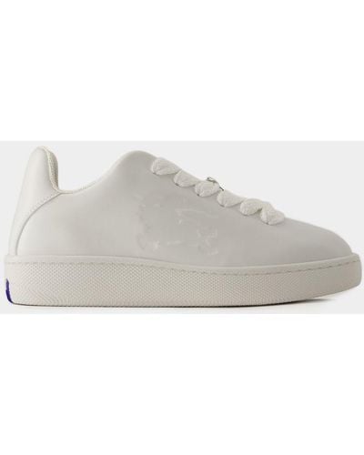 Burberry Leather Box Sneakers - White