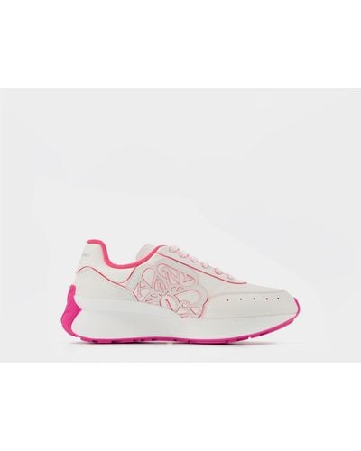 Alexander McQueen Two-tone Leather Sprint Runner Sneakers - Pink