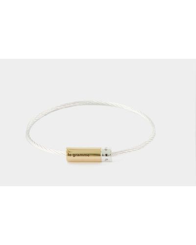 Le Gramme 7g Cable Bracelet - - Silver/gold - Silver - White