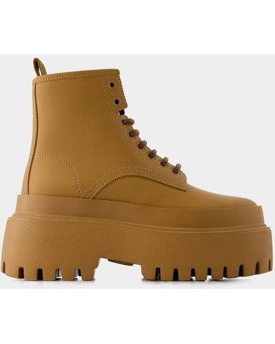 Dolce & Gabbana Lace-up Boots - - Leather - Camel - Brown
