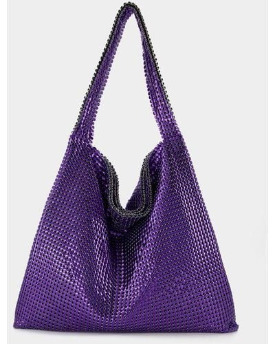 Rabanne Pixel Hobo Bag - Purple