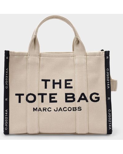 Marc Jacobs The Small Tote Bag Jacquard - - Warm Sand - Cotton - Natural
