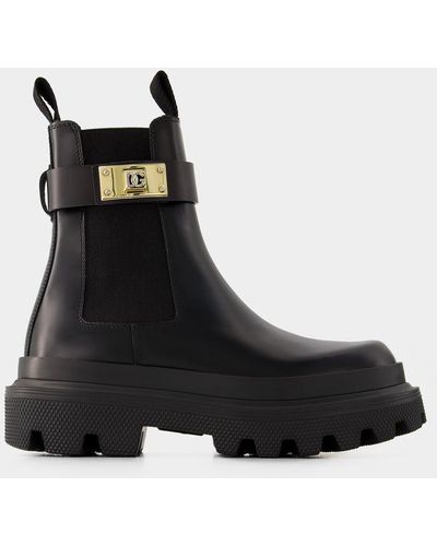 Dolce & Gabbana Chelsea Ankle Boots - Black