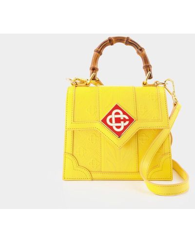 Casablancabrand Embossé Mini Jeanne Handbag - Yellow
