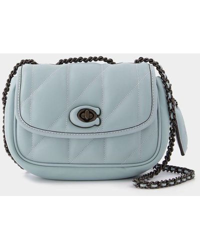 COACH Quilted Pillow Madison Shoulder Bag 18 - Blue