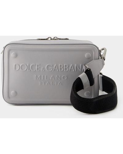 Dolce & Gabbana Dolce&Gabbana Calfskin Shoulder Bag - Grey