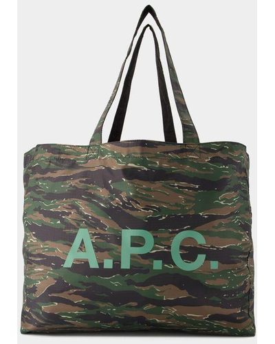 A.P.C. Diane Reversible Tote Bag - Green