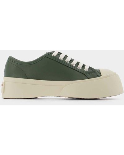 Marni Lace Up Pablo Sneakers - Green