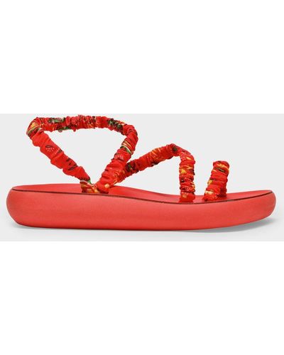 Ancient Greek Sandals Scrunchie Melia Sandals - Red