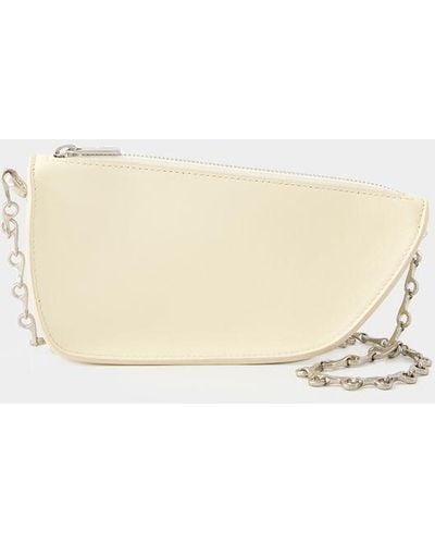 Burberry Micro Shield Wallet On Chain - Natural