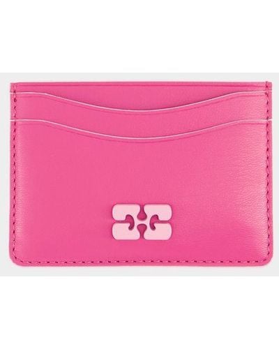 Ganni Bou Card Holder - Pink