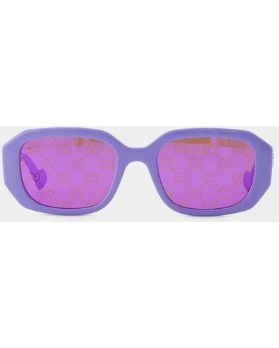 Gucci Gg1535S Linea Gg Logo Sunglasses - Purple