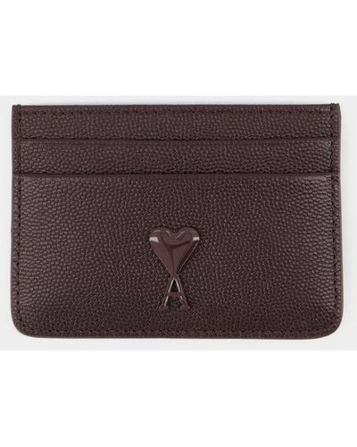 Ami Paris Adc Small Leather Goods - Purple
