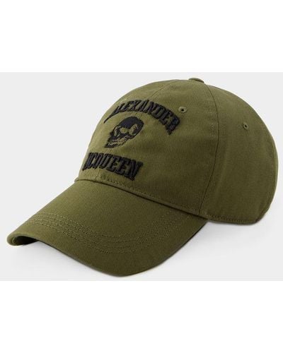 Alexander McQueen Varsity Skull Cap - Green