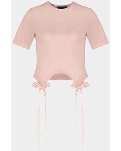 Simone Rocha Bow Tails T-shirt - Pink