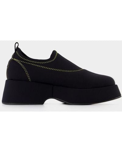 Ganni Retro Flatform Loafers - Black