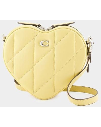 COACH 'heart' Shoulder Bag, - Yellow