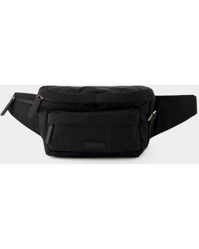Versace Belt Bag With Barocco Pattern, - Black