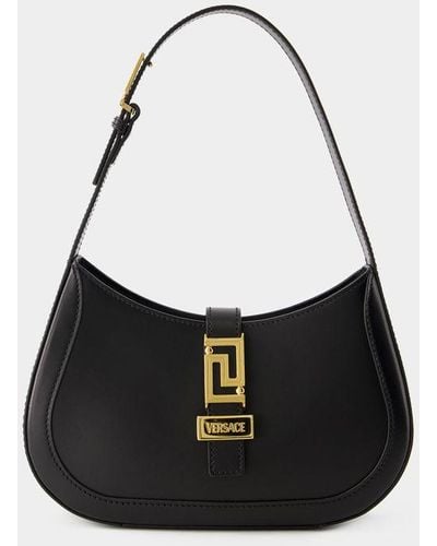 Versace Greca Goddess Small Hobo Bag - Black