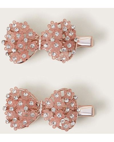 Monsoon 2-pack Flower Bow Clips - Pink