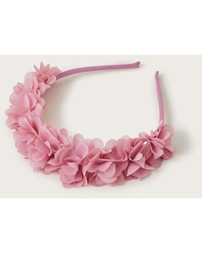 Monsoon Ruffle Floral Headband - Pink