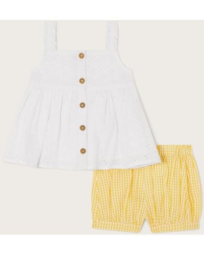 Monsoon Baby Broderie Two-piece Yellow - Metallic