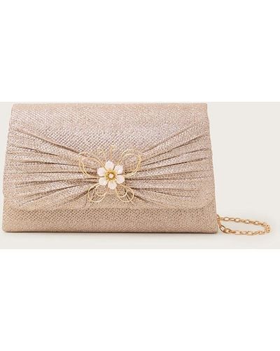 Monsoon Butterfly Pleat Bag - Natural
