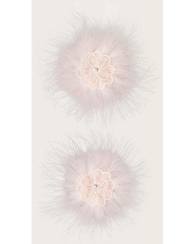 Monsoon 2-pack Floral Fluffy Clips - Pink