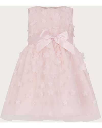 Monsoon Baby Reya 3d Scuba Bridesmaid Dress Pink