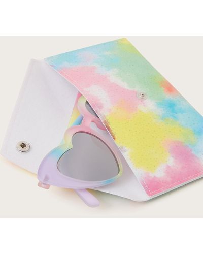 Monsoon Ombre Heart Sunglasses With Case - Grey