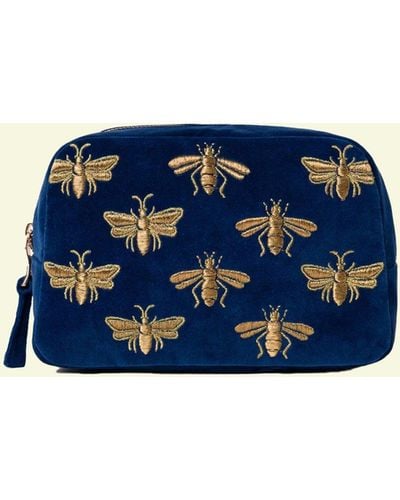 Monsoon Elizabeth Scarlett Honey Bee Cosmetic Bag - Blue